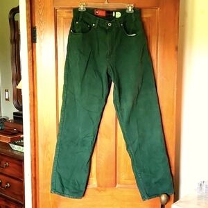 Levi's SilverTab Forest Green Denim Jeans Size W33 L32